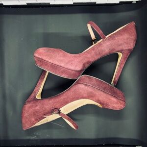 Vince Camuto Maroon Platform Heels